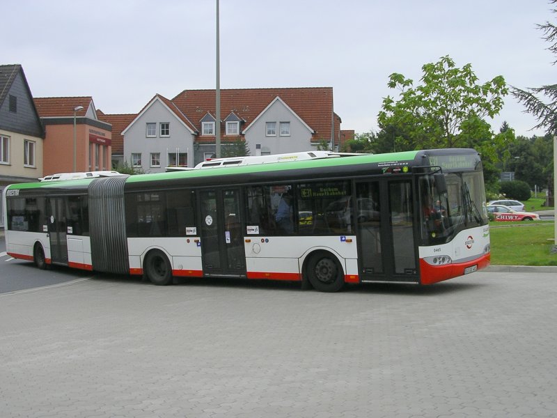 Solaris Urbino 18, Wagen 0465 als CE31 Hattingen Mitte  S  nach Bochum Hbf.,mit 31 Haltestellen eine der lngsten Strecken der Bogestra,ab Bochum Hbf. fhrt dieser als Linie 349 weiter nach Bochum Stiepel Haarstrasse.(27.08.2008)  