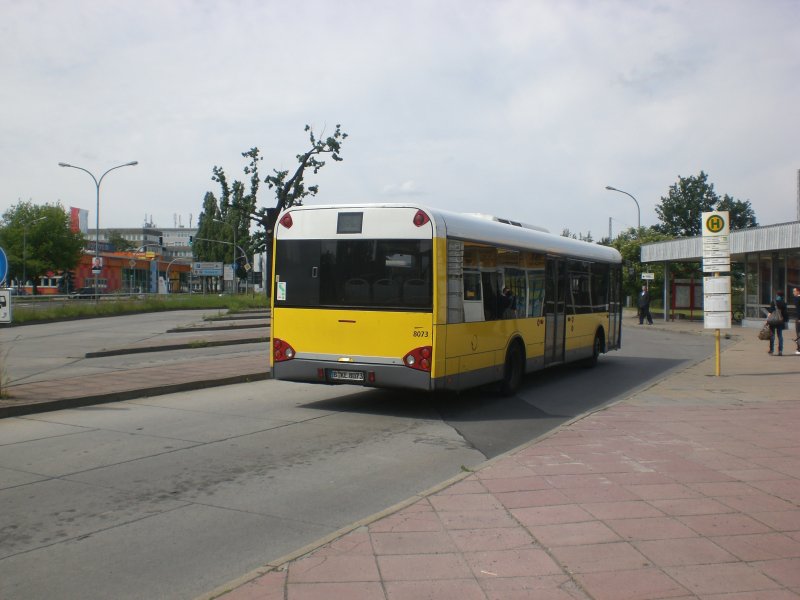 Solaris Urbino als SEV fr die S-Bahnlinien 9 und 45 zwischen S-Bahnhof Flughafen Berlin Schnefeld und S-Bahnhof Grnau.
