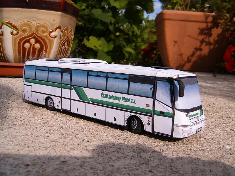 SOR C12 berlandlinienbus, CSAD autobusy Plzen, a. s., Papierbogen 1:87, eigene Konstruktion.
