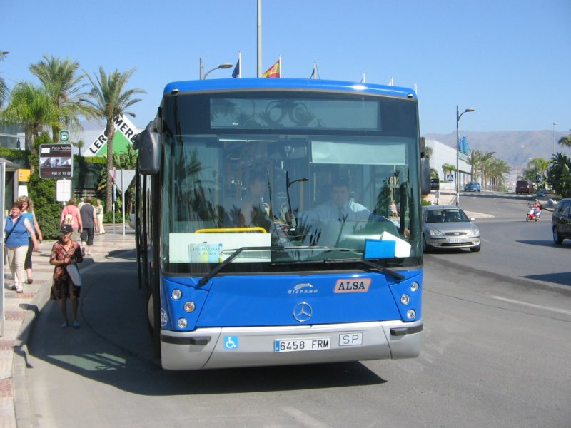 Spanien/Roquetas de Mar/MB-Stadtbus am Einkaufszentrum Gran Plaza,01.10.06.