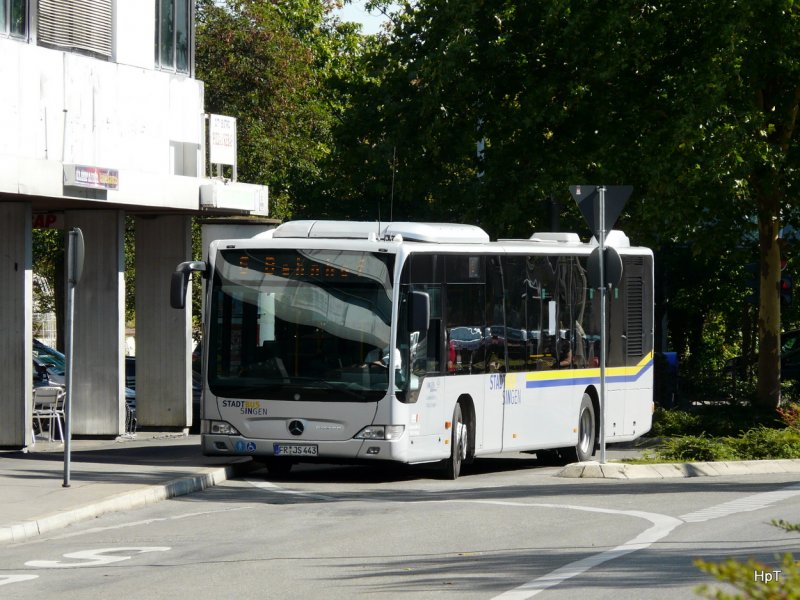 Stadtbus Singen - Mercedes Citaro  FR:JS 443 unterwegs auf der Linie 6 am 31.08.2009