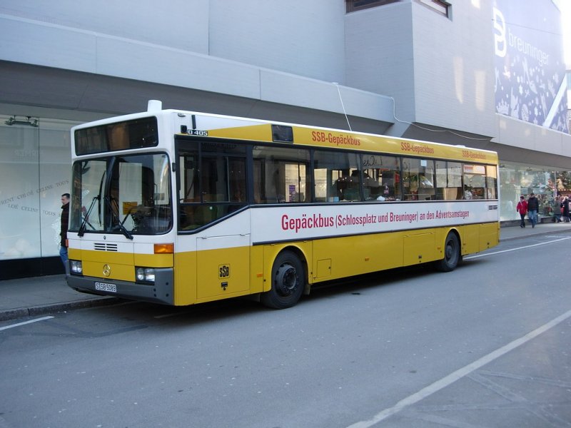 Stadtbus der SSB als Gepckbus anllich des Weihnachtsmarktes. Dezember 2007