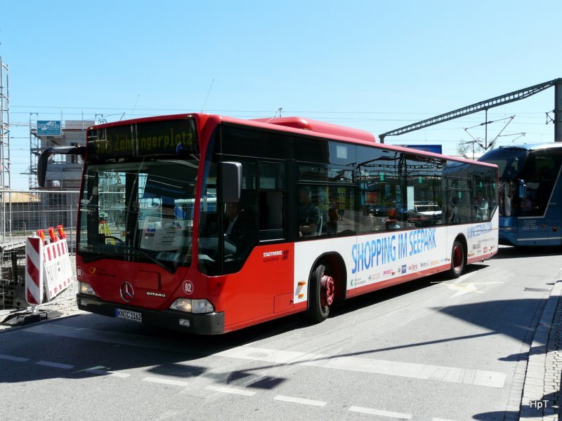 Stadtwerke Konstanz- Mercedes Citaro Nr.62 KN.C 1162 unterwegs auf der Linie 908 in der Stadt Konstanz am 31.08.2009