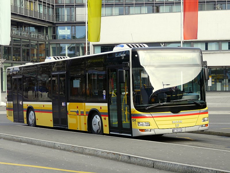STI - MAN Lion`s City Bus Nr.124 BE 700124 unterwegs in Thun am 12.12.2008