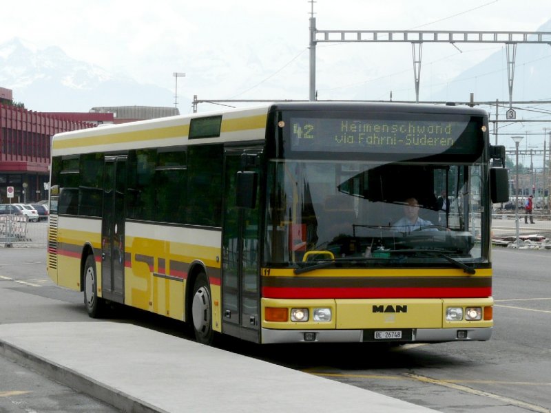 STI MAN Bus Nr11 BE 26748 eingeteilt auf der Linie 42 bei der 