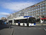 tl Nr. 852 (Hess Swisstrolley 3 BGT-N2C) am 23.2.2020 beim Bhf. Lausanne