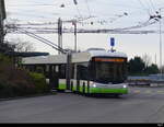 TransN - Hess Trolleybus Nr.138 unterwegs auf der Linie 101 in der Stadt Neuchâtel am 28.01.2024