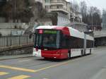 TPF Fribourg - Nr. 524 - Hess/Hess Gelenktrolleybus am 7. Mrz 2011 in Fribourg, Avenue Beauregard