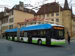 transN, La chaux-de-Fonds - Nr. 141 - Hess/Hess Gelenktrolleybus (ex TN Neuchtel Nr. 141) am 29. Dezember 2012 in Neuchtel, Place Pury