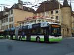 transN, La Chaux-de-Fonds - Nr. 143 - Hess/Hess Gelenktrolleybus (ex TN Neuchtel Nr. 143) am 29. Dezember 2012 in Neuchtel, Place Pury