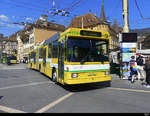 TransN - NAW Trolleybus  Nr.108 unterwegs in der Stadt Neuchâtel am 24.04.2021