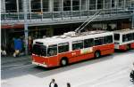 Aus dem Archiv: TL Lausanne - Nr. 777 - NAW/Lauber Trolleybus am 7. Juli 1999 in Lausanne, Place Riponne