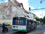 Solaris Trollino 18 der Barnimer Busgesellschaft in Eberswalde am 09.06.2016