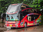 Doppeldecker Bus vom Reiseunternehmen Chatchawarn Tour in Nong Khai (Thailand) - 28.09.23