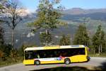 Und wieder ein Grindelwald Bus auf einer Bergpoststrasse.