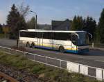 Nachdem ein Fahrgast in Launitz aus der SBB in den Linienbus 171 nach Kamenz umgestiegen ist setzt dieser seine Fahrt nach Kamenz fort.