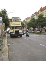 Hist. Bssing-Doppeldeckerbus in der Mllerstrasse, 7.9.2008