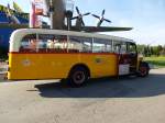 F.B.W., Oldtimer-Bus aus der Schweiz, die Buchstaben stehen fr Franz Brozincevic Wetzikon, die Firma baute LKW und Omnibusse, Europatreffen historischer Busse in Sinsheim, April 2014