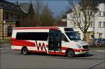 (EW 2814)  Mercedes Benz Minibus der Firma Erny Wewer am Bahnhof in Wasserbillig.  07.03.2014