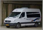 (VV 2008)  Mercedes Benz Sprinter Minibus des Busunternehmens Vandivinit wartet unter der Brcke am Busbahnhof in Bettembourg auf seinen nchsten Einsatz.  05.04.2013 