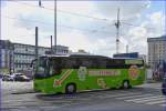. VDL Futura von mein Fernbus, ist am 28.02.2015 in den Straen von Frankfurt am Main unterwegs. 