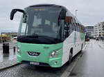 Frontpartie des VDL Bus der TIDE Buss AS am 18. Februar 2024 in Stavanger. 