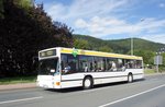 Bus Schwarzenberg / Bus Erzgebirge: MAN NL der RVE (Regionalverkehr Erzgebirge GmbH), aufgenommen im August 2016 im Stadtgebiet von Schwarzenberg / Erzgebirge.