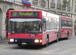 Bern Mobil - MAN Gelenkbus Nr.215 BE 513215 unterwegs auf der Linie 12 zum Bahnhof am 03.01.2008
