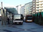 RNV MAN Linienbus 7553 und Mercedes Benz Citaro C1 Facelift G 7560 am 19.12.15 in Ludwigshafen Berliner Platz 