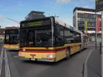 MAN Bus mit der Betriebsnummer 90 auf der Linie 5 am Bahnhof in Thun.