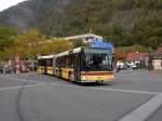MAN Bus mit der Betriebsnummer 102 auf der Linie 21 fhrt zum Bahnhof in Interlaken Ost.