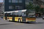 MAN Bus mit der Betriebsnummer 81 auf der Linie 3 fhrt am Bahnhof Thun ein. Die Aufnahme stammt vom 04.08.2012.