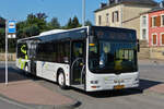 SL 3362, MAN Lion’s City von Sales Lentz steht am Busbahnhof in Mersch.