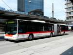 VBSG - MAN Lion`s City Bus Nr.281  SG 198281 unterwegs auf der Linie 2 bei den Haltestellen vor dem Bahnhof St.Gallen am 16.08.2009