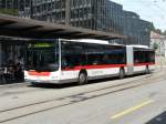 VBSG - MAN Lion`s City Bus Nr.282  SG 198282 unterwegs auf der Linie 7 bei den Haltestellen vor dem Bahnhof St.Gallen am 16.08.2009