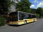 MAN Bus mit der Betriebsnummer 116 auf einem Abstellplatz am Bahnhof Thun. Die Aufnahme stammt vom 04.08.2012.
