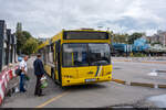 Am 03.09.2022 ist der MAZ-107 CT-Bus 064 unterwegs in der Stadt von Constanța, Rumänien und konnte hier in der Bushaltestelle am Bahnhof von Constanța aufgenommen werden 