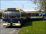 (BU 186) Dieser alte Mercedes Gelenkbus fuhr fr die stdtischen Verkehrbetriebe der Stadt Luxemburg.