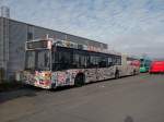 Wegen akuten Platzproblemen in der Garage Rankstrasse mssen die Busse mit den Betriebsnummern 731 - 736 in Pratteln auf einem Parkplatz abgestellt werden.