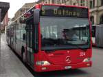 Mein Lieblingsbus in Winterthur: Mercedes Citaro G Nr. 324 (2000) des Stadtbus Winterthur am 11.8.2014 am Winterthurer Bahnhof (Linie 5). An diesem Tag waren sehr zu meiner Freude alle Citaro des SBW im Einsatz (ausser natürlich der 322). 