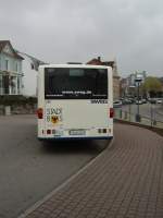 Ein SWEG Stadtbus in Sinsheim beim Warten am 18.03.11