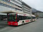 SBC Chur - Nr. 29/GR 155'929 - Mercedes Citaro (ex TPL Lugano Nr. 28) am 5. Mrz 2012 beim Bahnhof Chur (mit Vollwerbung fr  BAUHAUS )