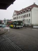 Ein SWEG Bus in Sinsheim Hbf am 17.02.10