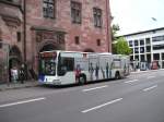 Das Foto zeigt einen Citaro Bus an der Haltestelle Rathaus St.Johann in Saarbrcken.