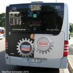 Das Foto zeigt einen Citaro Bus von Saarbahn und Bus in Saarbrcken-Brebach.
