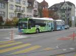 Hybryd Testbus von Mercedes in Solothurn auf der Linie 7 beim HB Solothurn. Dieser Bus wird noch ca. eine Woche beim BSU sein, 09.11.2011.