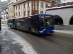 Engadin Bus, Mercedes-Benz Citaro (GR 196994) am 02.01.2013 kurz nach dem Schulhausplatz in St. Moritz. Der Bus ist auf der Linie 6 Richtung Samedan unterwegs.