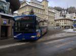 Engadin Bus, Mercedes-Benz Citaro (GR 156933) am 02.01.2013 beim Schulhausplatz in St. Moritz. Der Bus ist auf der Linie 2 Richtung Maloja unterwegs.