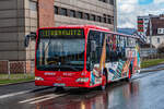 Am 16.3.2024 veranstalteten die Stadtwerke Leoben eine Fotofarht mit ihrem Citaro Facelift. Hier steht der Bus in der Station Kerpelystraße.