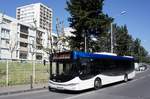 Frankreich / Stadtbus Marseille: Solaris Urbino 12 (Wagen 94356) von Transdev im Auftrag von RTM (Régie des Transports Metropolitains) Marseille, aufgenommen im April 2017 an der Metrostation  La Rose - Technopôle de Château-Gombert  in Marseille.